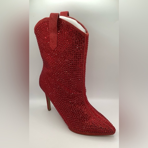 👠NWOB👠Jessica Simpson Vianne Stiletto Crystal Embellishment Boots - Picture 6 of 17